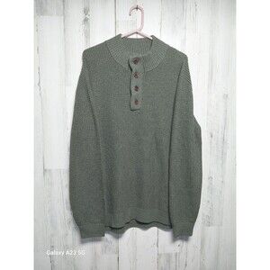 Candy & Caviar Men's XXL Wool Cotton 1/4 Button Sweater